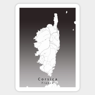 Corsica France Island Map Sticker